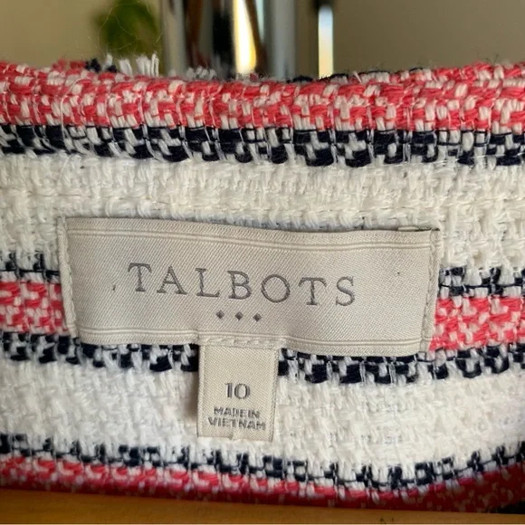Talbots Tweed Fringe Jacket Women’s 10 - Picture 4 of 5